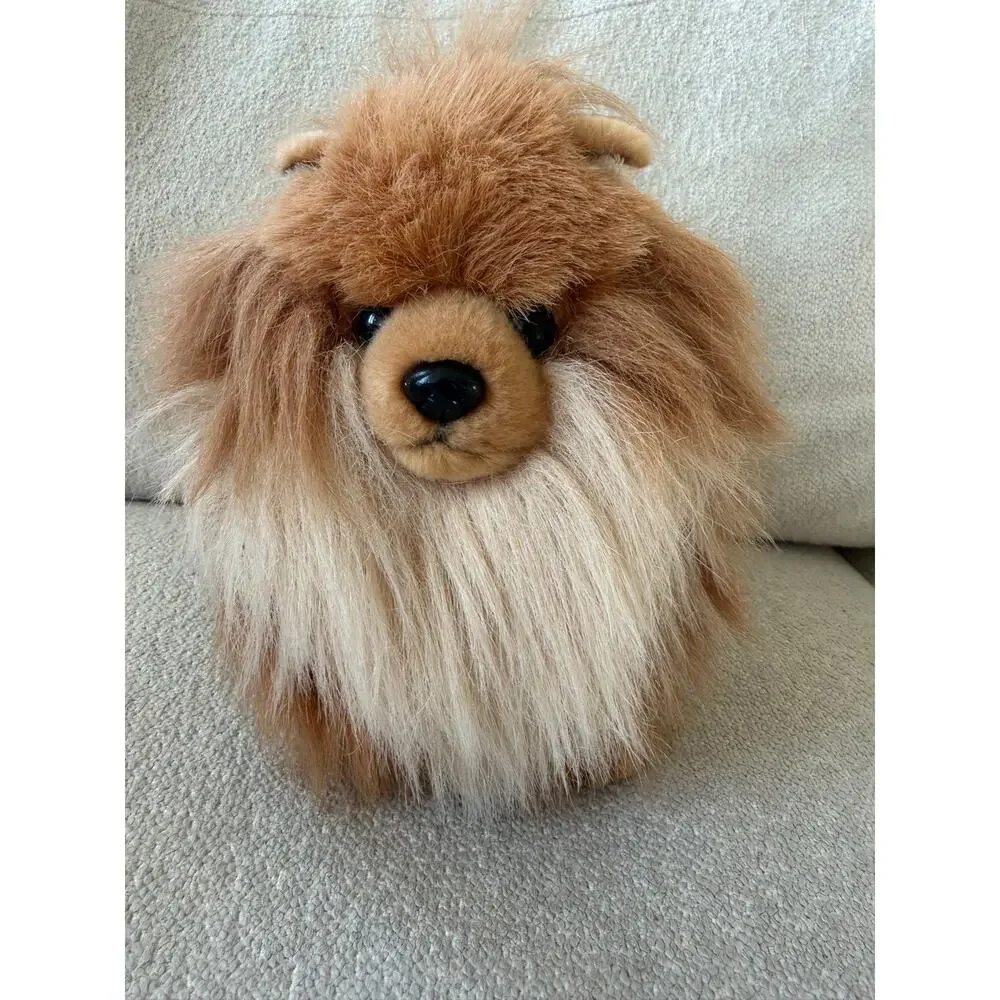 Aurora Miyoni Pomeranian Realistic Brown Plush Stuffed Animal Dog 9 Inches